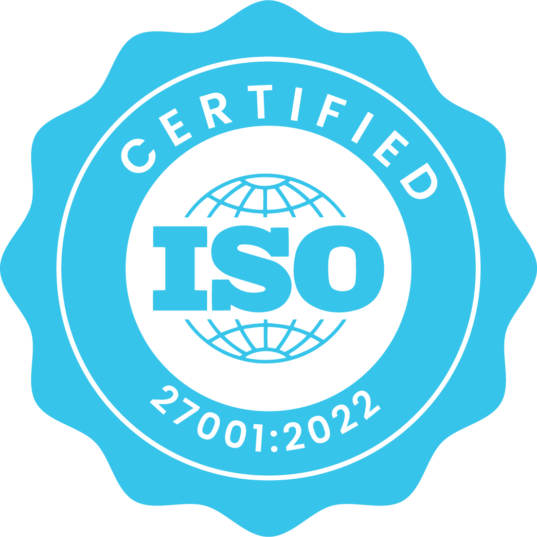ISO 27001:2022 certified
